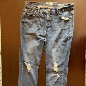 Angels Forever Young Ripped Dark Blue Skinny Jeans